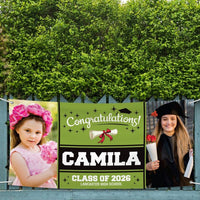 Personalized 2026 Graduation Banner Sign With Photo, Name & School, 13oz Outdoor Class of 2026, Graduation Decoration 2026 Yard Vinyl Banner