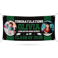 Graduation 2026 Personalized Banner Sign With Photo - 13 Oz Heavy Duty Waterproof Class of 2026