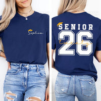Custom Senior 2026 Shirt, Personalized Graduation 2026 Shirt, Senior Gift Tee, Two-Sided