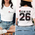 Custom Senior 2026 Shirt, Personalized Graduation 2026 Shirt, Senior Gift Tee, Two-Sided