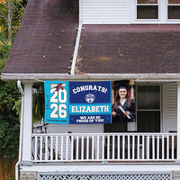 Personalized Graduation Banner 2026 With Photo, High School, College, University, Class of 2026, Graduation Vinyl Banner With Metal Grommets