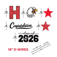 Personalized Graduation Yard Sign Letters 18", Custom Graduation Yard Cutouts Congratulations Grad 2026 Yard Décor With Metal Stakes