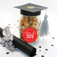 Personalized Graduation 2026 Stickers, Custom Class of 2026 Stickers, 2026 Graduation Labels, Round Graduation Party Favors, Gift Sticker