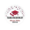 Personalized Graduation 2026 Stickers, Custom Thanks for Driving by Stickers, Graduation Labels, Round Graduation Party Favors, Gift Sticker