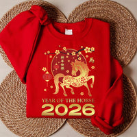 Happy Chinese New Year 2026 Sweatshirt, Year of The Horse 2026 Shirt, New Year Family Sweatshirt