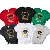 Personalized Grad Squad Shirt, Grad Squad Women V Neck Shirt, Graduation Squad 2026 Shirt, Unisex Matching Family Graduation Shirts