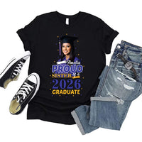 Graduation 2026 Family Shirt With Photo, Grad 2026 Women V Neck Shirt, Graduate 2026 Shirt, Unisex Proud Family Of A 2026 Graduate Shirt