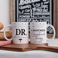 Personalized I Matched Coffee Mug - Custom You Matched Any Text School Graduation Mug, Medical Student Cup, Customizable Match Day 2026 Gift