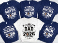 Custom Senior Shirt, Personalized Graduation Sweatshirt, Class of 2026 Family Graduation T-Shirt