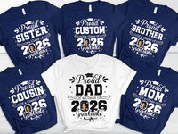 Custom Senior Hoodie, Personalized Graduation Sweatshirt, Class of 2026 Family Graduation Hoodie