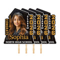 Custom Face Fans With Wooden Handle, Graduation Head, Grad Face Fans, Class of 2026 Head Fans, Graduation Faces on a Stick