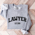 Custom Lawyer Sweatshirt, Lawyer Sweatshirt, Law School Student Tee, Personalized Lawyer Est 2026 Outfit, Lawyer Crew Neck, Graduation Gift