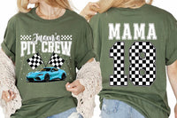 Personalized Pit Crew Shirt, Custom Racing Tee, Family Matching Gift, Race Car Birthday Shirt, Unique Race Day Apparel, Front Back