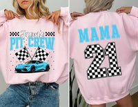 Personalized Pit Crew Shirt, Custom Racing Tee, Family Matching Gift, Race Car Birthday Shirt, Unique Race Day Apparel, Front Back