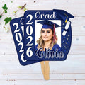 Custom Face Fans With Wooden Handle, Graduation Head, Grad Face Fans, Class of 2026 Head Fans, Graduation Faces on a Stick
