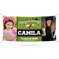 Personalized 2026 Graduation Banner Sign With Photo, Name & School, 13oz Outdoor Class of 2026, Graduation Decoration 2026 Yard Vinyl Banner