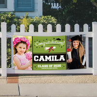 Personalized 2026 Graduation Banner Sign With Photo, Name & School, 13oz Outdoor Class of 2026, Graduation Decoration 2026 Yard Vinyl Banner