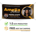 Graduation 2026 Personalized Banner Sign With Photo - 13 Oz Heavy Duty Waterproof Class of 2026, Graduation Vinyl Banner With Metal Grommets