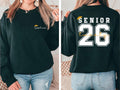 Custom Senior 2026 Sweatshirt, Personalized Graduation 2026 Sweatshirt, Senior Gift Tee, Custom Name Class of 26 Outfit, Front Back