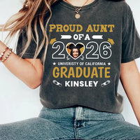 Personalized Class of 2026 Graduate Shirt, Proud Graduate Women V Neck Shirt, Custom Graduate 2026 Shirt, Unisex Graduation Family T-Shirt