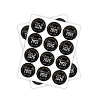 Personalized Graduation 2026 Stickers, Custom Class of 2026 Stickers, 2026 Graduation Labels, Round Graduation Party Favors, Gift Sticker