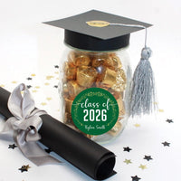 Personalized Graduation 2026 Stickers, Custom Class of 2026 Stickers, 2026 Graduation Labels, Round Graduation Party Favors, Gift Sticker
