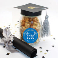 Personalized Graduation 2026 Stickers, Custom Class of 2026 Stickers, 2026 Graduation Labels, Round Graduation Party Favors, Gift Sticker