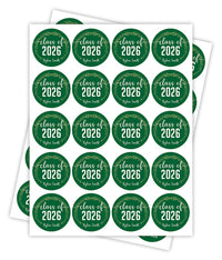 Personalized Graduation 2026 Stickers, Custom Class of 2026 Stickers, 2026 Graduation Labels, Round Graduation Party Favors, Gift Sticker