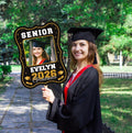 Custom Face Fans With Wooden Handle, Graduation Head, Grad Face Fans, Class of 2026 Head Fans, Graduation Faces on a Stick