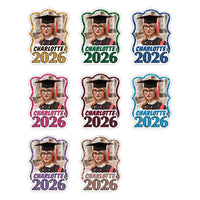 Custom Face Fans With Wooden Handle, Graduation Head, Grad Face Fans, Class of 2026 Head Fans, Graduation Faces on a Stick