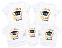 Personalized Grad Squad Shirt, Grad Squad Women V Neck Shirt, Graduation Squad 2026 Shirt, Unisex Matching Family Graduation Shirts