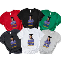 Graduation 2026 Family Shirt With Photo, Grad 2026 Women V Neck Shirt, Graduate 2026 Shirt, Unisex Proud Family Of A 2026 Graduate Shirt
