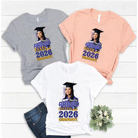 Graduation 2026 Family Shirt With Photo, Grad 2026 Women V Neck Shirt, Graduate 2026 Shirt, Unisex Proud Family Of A 2026 Graduate Shirt