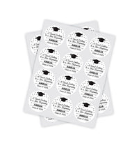 Personalized Graduation 2026 Stickers, Custom Class of 2026 Stickers, 2026 Graduation Labels, Round Graduation Party Favors, Gift Sticker