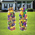 Mardi Gras Yard Sign Cutouts, Carnival Mask and Crown Lawn Decorations, Mardi Gras Outdoor Yard Signs with Stakes, Front Yard Decor