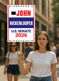 John Hickenlooper For Colorado Senate 2026 Election Sign, Anti-Trump, Political Campaign Sign, Senate Election 2026 Race Poster Sign