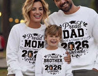 Custom Senior Sweatshirt, Personalized Graduation Sweatshirt, Class of 2026 Family Graduation Sweatshirt
