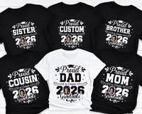 Custom Senior Hoodie, Personalized Graduation Sweatshirt, Class of 2026 Family Graduation Hoodie