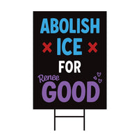 Abolish ICE Yard Sign, Keep the Immigrants, Deport the Racists Lawn Sign, Anti-Trump, Resist Fascism Yard Sign with Metal H-Stake