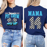 Personalized Pit Crew Shirt, Custom Racing Tee, Family Matching Gift, Race Car Birthday Shirt, Unique Race Day Apparel, Front Back