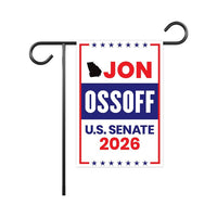Jon Ossoff For Georgia Senate 2026 Garden Flag, Double Sided, 2026 Senate Flag, Elections Flag, Anti-Trump Sign, Race Red White & Blue Flag