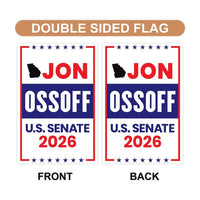 Jon Ossoff For Georgia Senate 2026 Garden Flag, Double Sided, 2026 Senate Flag, Elections Flag, Anti-Trump Sign, Race Red White & Blue Flag