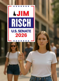 Jim Risch For Idaho Senate 2026 Election Sign, Republican Party, Political Campaign Sign, Senate Election 2026 Race Poster Sign