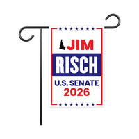 Jim Risch For Idaho Senate 2026 Garden Flag, Double Sided, 2026 Senate Flag, Elections Flag, Republican Sign, Race Red White & Blue Flag