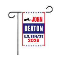 John Deaton For Massachusetts Senate 2026 Garden Flag, Double Sided, 2026 Senate Flag, Elections Flag, Republic, Race Red White & Blue Flag