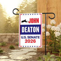 John Deaton For Massachusetts Senate 2026 Garden Flag, Double Sided, 2026 Senate Flag, Elections Flag, Republic, Race Red White & Blue Flag