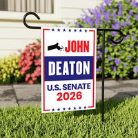 John Deaton For Massachusetts Senate 2026 Garden Flag, Double Sided, 2026 Senate Flag, Elections Flag, Republic, Race Red White & Blue Flag