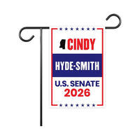 Cindy Hyde-Smith For Mississippi Senate 2026 Garden Flag, Double Sided, 2026 Senate Flag, Elections Flag, Race Red White & Blue Flag