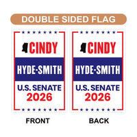 Cindy Hyde-Smith For Mississippi Senate 2026 Garden Flag, Double Sided, 2026 Senate Flag, Elections Flag, Race Red White & Blue Flag