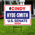 Cindy Hyde-Smith For Mississippi Senate 2026 Yard Sign, Corrugated Senate Elections, Race Red White & Blue Yard Sign with Metal H-Stake